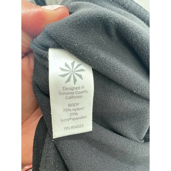 Athleta Womens Size XS High-Waist Black Lacer Cut Mesh Leggings Side Pockets - Picture 5 of 5